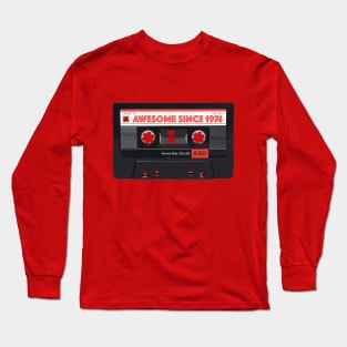 Classic Cassette Tape Mixtape - Awesome Since 1974 Birthday Gift Long Sleeve T-Shirt